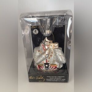 Kurt S. Adler Elvis Presley Glitter Ornament - Silver & Red